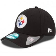 Men's Pittsburgh Steelers New Era Black The League 9FORTY Adjustable Hat 1852345